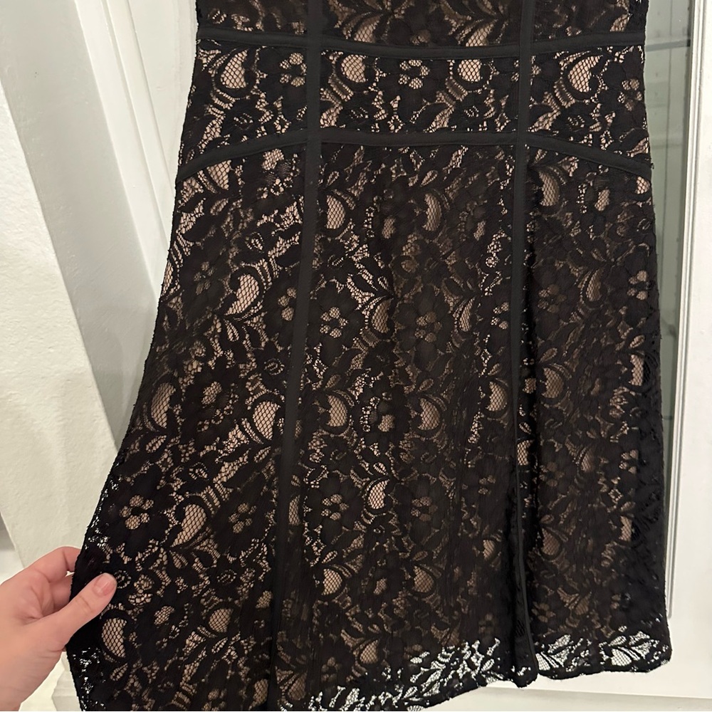 BCBGMaxAzria Black Lace Dress - Picture 3 of 9